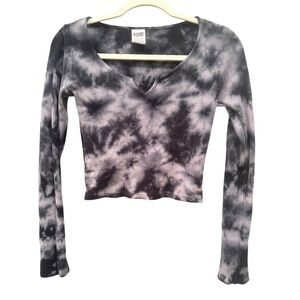 PINK Victoria's Secret Tye Dye Cropped Top Fitted Top Punk Casual Size S